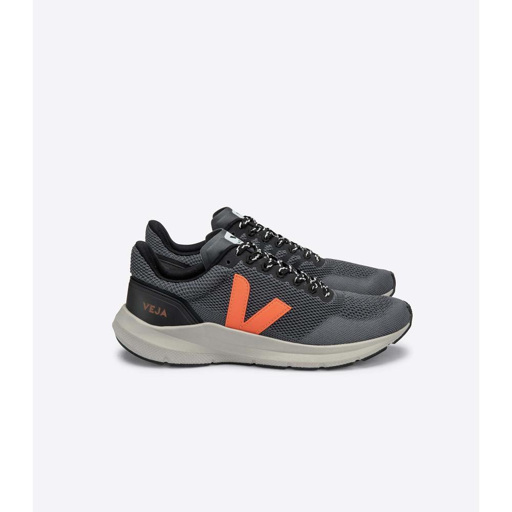 Orange/Black Men\'s Veja MARLIN LT V KNIT Running Shoes | AU 148XYU